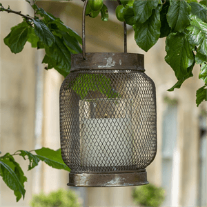 Grand Illusions Mesh Lanter Cylinder With Glass